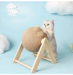 Sisal rope scratching ball board for cats