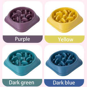 Non-slip slow feeder puzzle bowl for dogs
