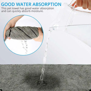 Super absorbent microfibre bath towel for dogs and cats