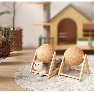 Sisal rope scratching ball board for cats