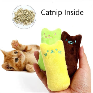 Soft plush catnip chew toy for cats and kittens