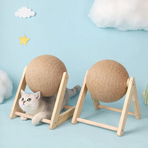 Sisal rope scratching ball board for cats
