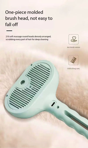Spray mist grooming comb for cat fur cleaning and massage