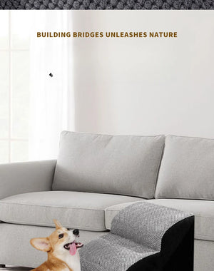 Foldable non-slip pet steps and ramp for dogs and cats