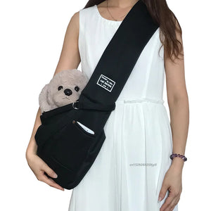 Crossbody sling carrier bag for small dogs and cats
