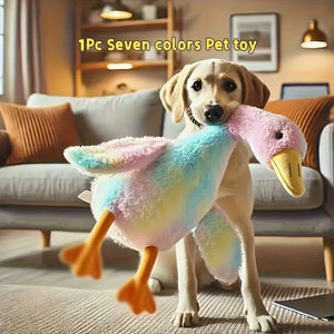 Soft plush duck companion toy for dogs and cats