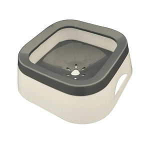 Anti-splash 1L plastic water bowl for dogs and cats