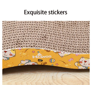 Reversible corrugated cardboard scratching pad for cats