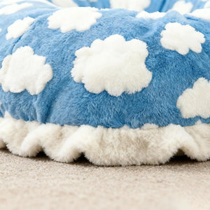 Donut tunnel bed with interactive ball and washable cushion for cats