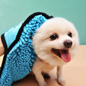Quick-dry coral fleece bath towel for dogs and cats