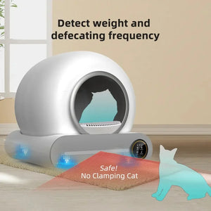 Self-cleaning automatic smart litter box for cats