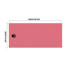 Embroidered microfibre bath towel for dogs and cats