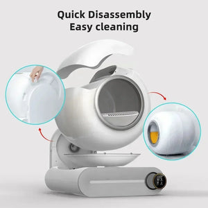Self-cleaning automatic smart litter box for cats