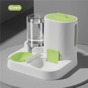 Gravity-fed spill-proof water dispenser for cats and dogs, no electricity needed