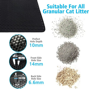 Waterproof 2-layer litter trapping mat for cats
