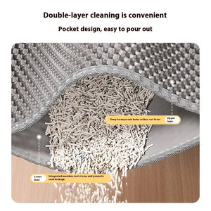 Waterproof 2-layer litter trapping mat for cats
