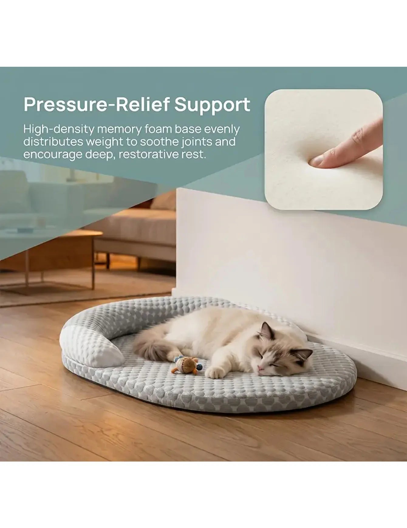 Machine washable dog bed for year-round comfort