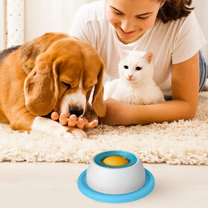 Anti-tip slow lick mat toy for dogs and cats