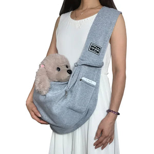 Crossbody sling carrier bag for small dogs and cats