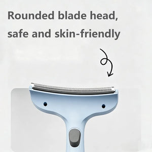 Curved deshedding grooming comb for dogs and cats