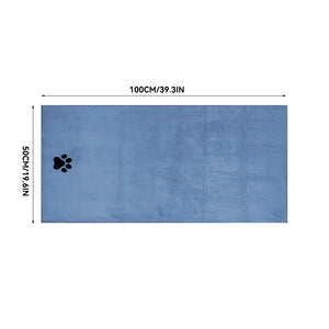 Embroidered microfibre bath towel for dogs and cats