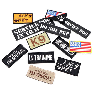 Hook-and-loop ID patches for tactical dog harnesses and vests