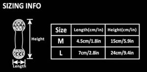 Sizing chart for a product with TrueLove branding on a black background