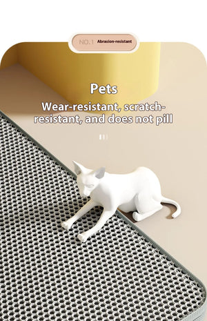Waterproof 2-layer litter trapping mat for cats