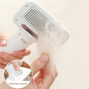 Electric 2-in-1 hair dryer and grooming comb for dogs and cats