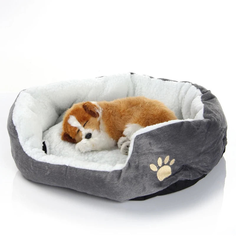 ComfyCave Pet Bed: Plush PP Cotton for Small Dogs & Cats - GoPoofy