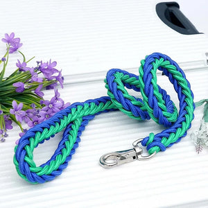 Braided nylon rope leash for medium to large dogs
