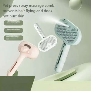 Spray mist grooming comb for cat fur cleaning and massage