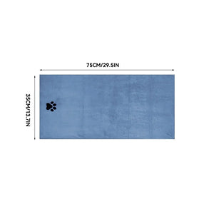 Embroidered microfibre bath towel for dogs and cats