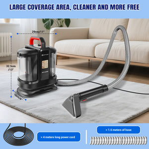Portable spot and stain cleaning machine for pet messes and upholstery