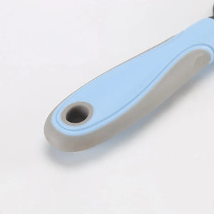 Two-sided stainless steel deshedding comb for dogs and cats