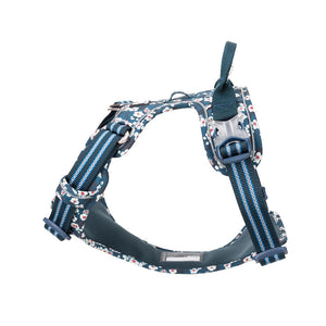 Truelove floral dog harness — top view