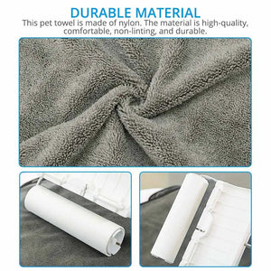Super absorbent microfibre bath towel for dogs and cats