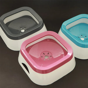 Anti-splash 1L plastic water bowl for dogs and cats