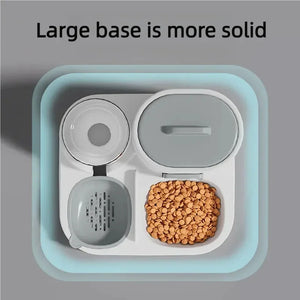 Gravity-fed spill-proof water dispenser for cats and dogs, no electricity needed