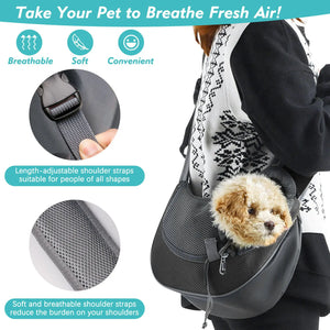 Mesh oxford sling carrier bag for small dogs