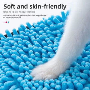 Quick-dry coral fleece bath towel for dogs and cats