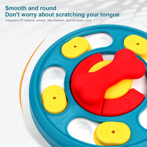 Interactive slow feeder puzzle bowl for dogs