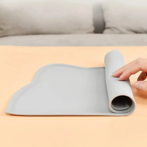 Waterproof non-slip silicone feeding mat for dog and cat bowls