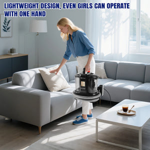 Portable spot and stain cleaning machine for pet messes and upholstery