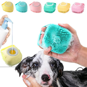 Silicone bath massage gloves for dogs and cats
