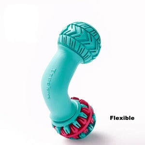 Turquoise and pink dog toy with 'Truelove' branding on a white background