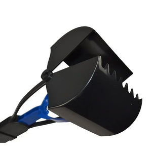 Foldable long-handle poop scooper for outdoor dog cleanup