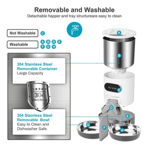 AutoPet Smart Feeder: Dual Meal App-Controlled Dispenser - GoPoofy