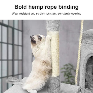 Cat tree condo with scratching post and cosy perches