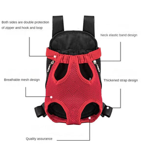 Breathable mesh pet carrier backpack for small dogs and cats
